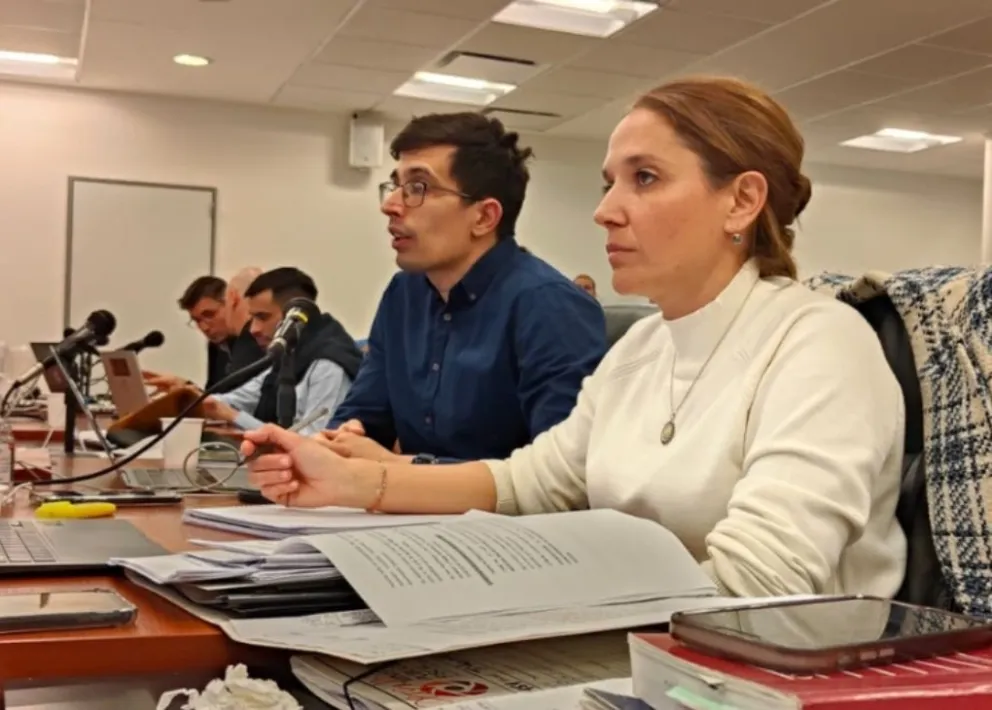 Eugenia Titanti, fiscal del caso y Bruno Miciullo, asistente letrado 