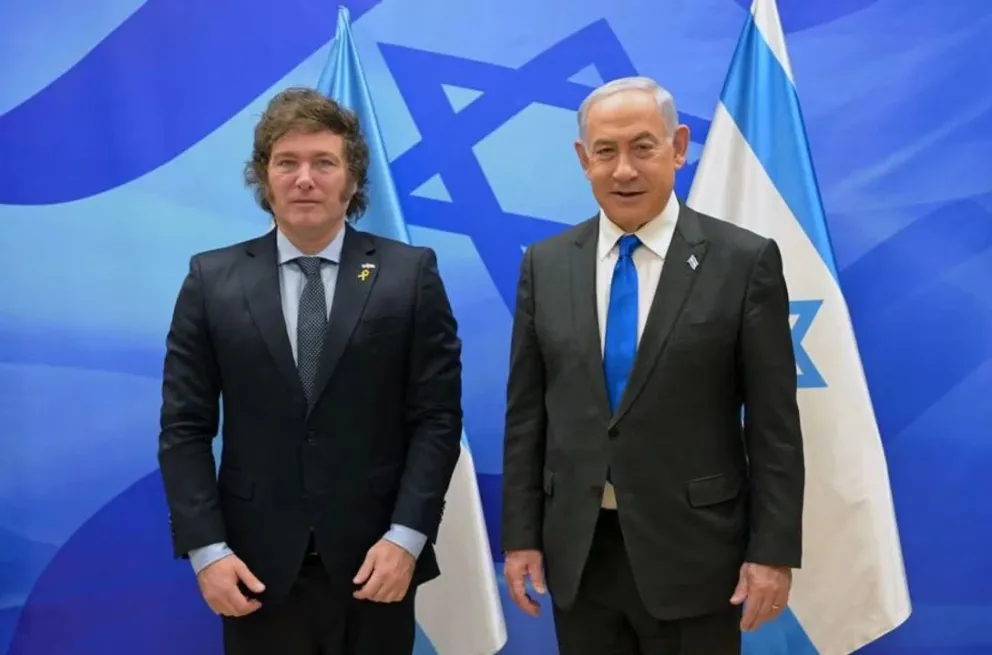 Javier Milei y Benjamín Netanyahu