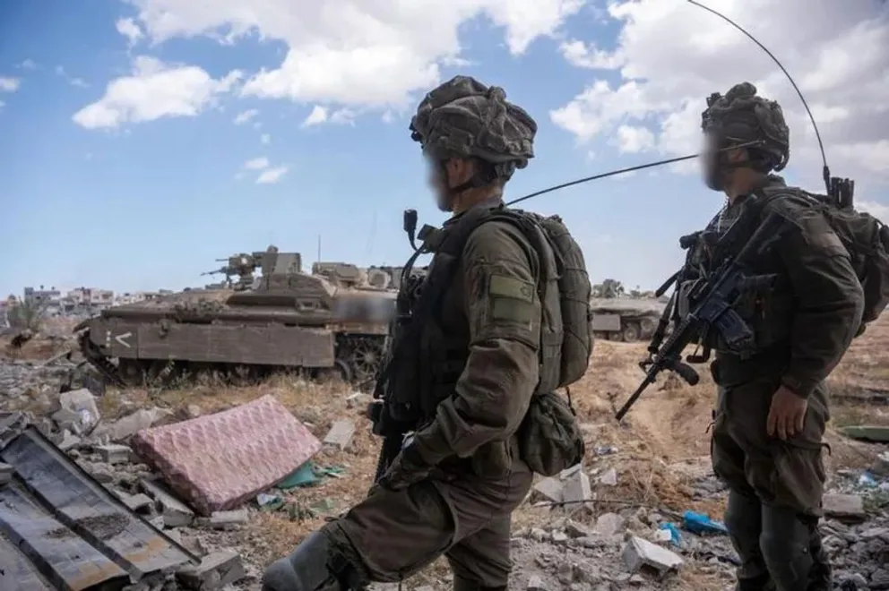 Soldados israelíes en Gaza.