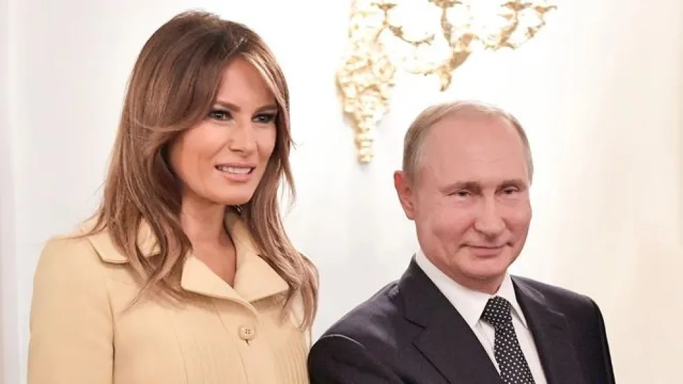 Melania Trump y Vladímir Putin