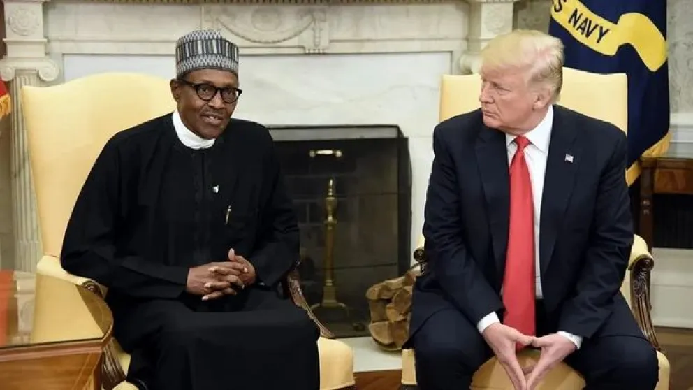 Trump junto al presidente de Nigeria, Bola Ahmed Tinubu