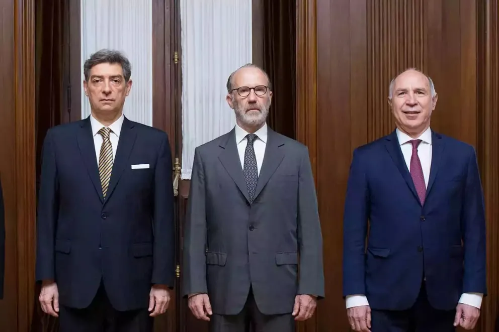 Horacio Rosatti, Carlos Rosenkrantz y Ricardo Lorenzetti.