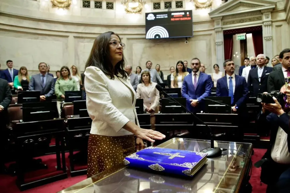 Carolina Moises jura como Vicepresidenta del Senado