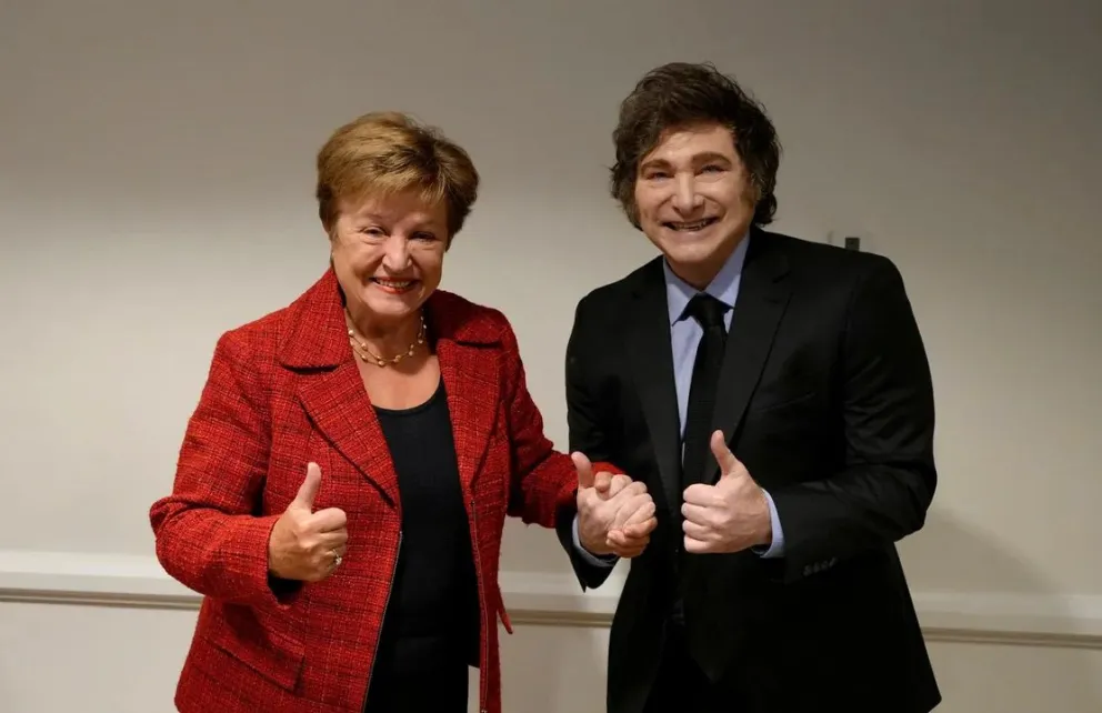 Kristalina Georgieva y Javier Milei