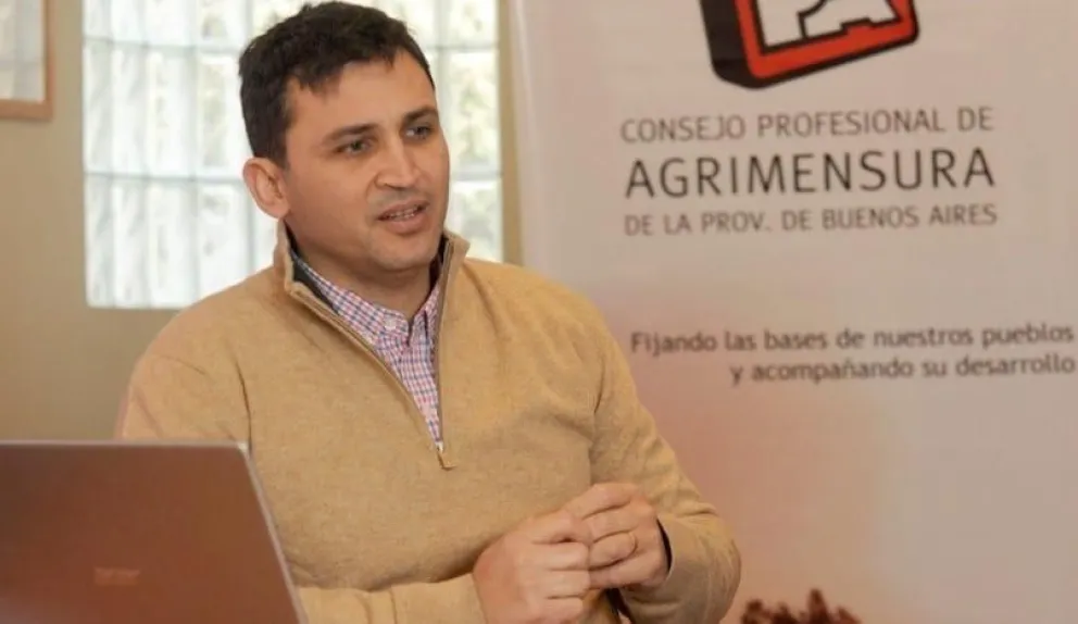 Reinaldo Beain, presidente del Consejo Profesional de Agrimensores de la provincia de Buenos Aires